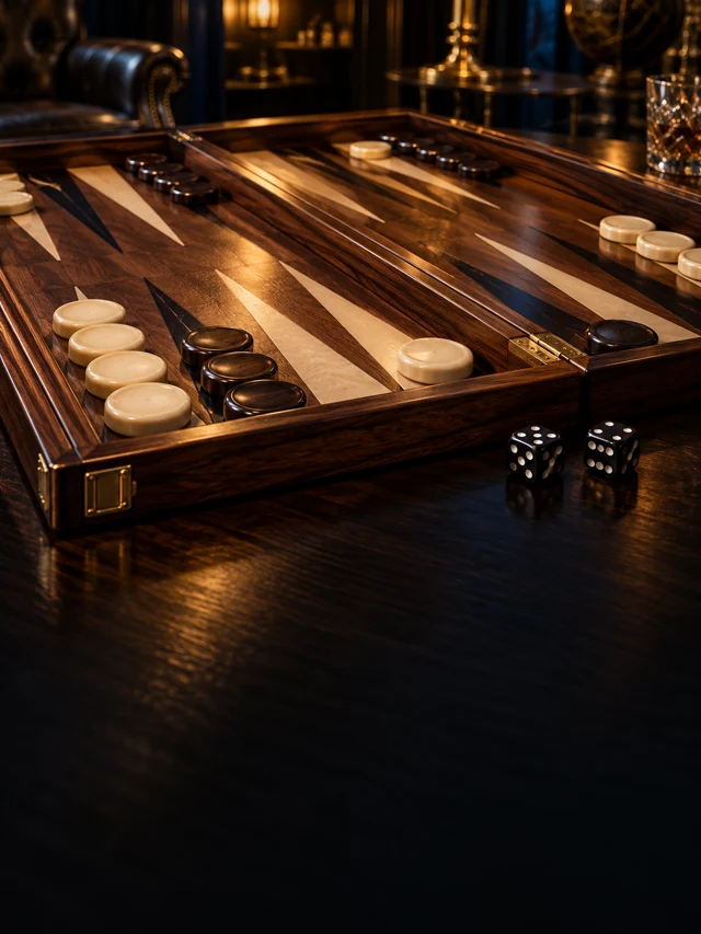 Backgammon · Promotional concepts, not screenshots of released games.